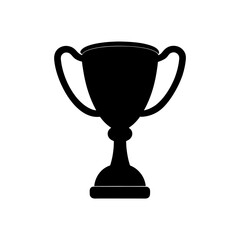Silhouette of black cup on transparent background