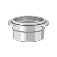 Professional espresso machine portafilter for a coffee shop beverage menu