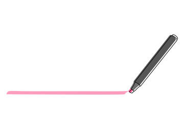 ピンクのマーカーとマーカーで描いたラインのイラスト