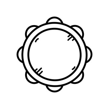 black and white tambourine musical instrument clip art preview