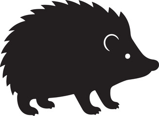 Hedgehog black silhouette vector logo
