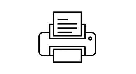 Printer Icon – Office Document Print Machine Symbol