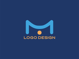 Modern Letter M Blue Logo Design — Creative Alphabet Monogram for Business and Brand Identity Design