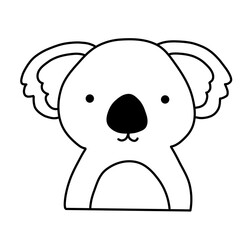 vector illustration of cartoon koala