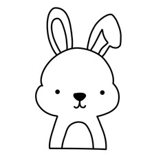 vector illustration of a cartoon rabbit
