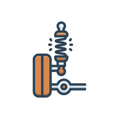 Color illustration icon for shock