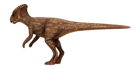 Realistic Parasaurolophus dinosaur depiction