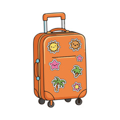 suitcase illustration design