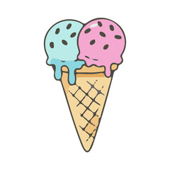ice cream illustration design