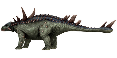 Detailed illustration of an armored dinosaur