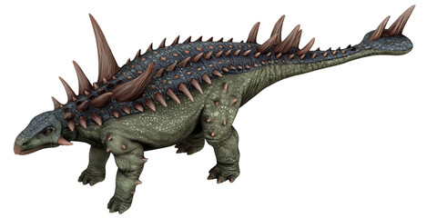 Fototapeta premium 3D rendering of an armored dinosaur.