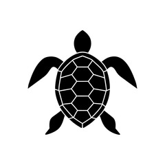 Obraz premium Silhouette turtle vector on transparent background