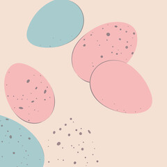Vector art of pastel easter eggs a soft and colorful illustration featuring speckled eggs, perfect for spring celebrations and designs