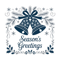 Christmas bell icons happy new year symbols isolated vector icons sign emblem k