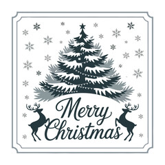 Marry christmas text design, merry christmas greeting card poster vector templ
