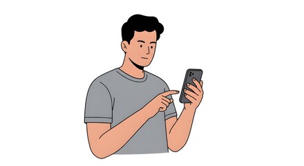 young man with mobile phone