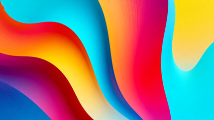 Abstract colorful flowing shapes