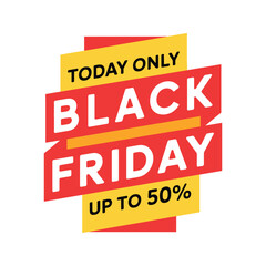 Black friday sale today only up to fifty percent off discount offer