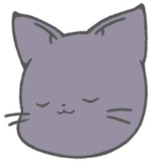 Cute sleeping brown tabby cat character icon