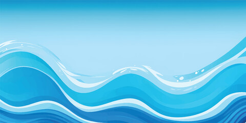 Abstract blue wave background with flowing liquid texture and curve design illustration