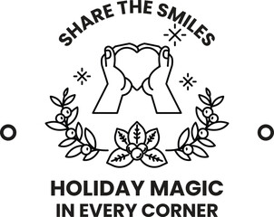 A black and white image of two hands holding a heart with the words 