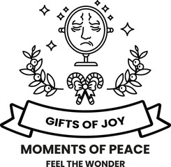 A black and white image of a mirror with a face in it