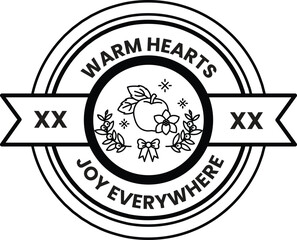 A warm heart logo with a ribbon and the words 