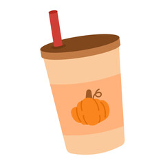 Spice Latte Drink in a Cup for Fall Season