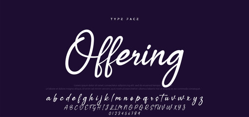 Handwritten Font Calligraphy Logotype Script Font Type Font lettering handwritten, Illustration vector, for design