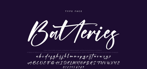 Handwritten Font Calligraphy Logotype Script Font Type Font lettering handwritten, Illustration vector, for design