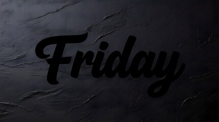 Black Friday typography on a textured dark background for sales and