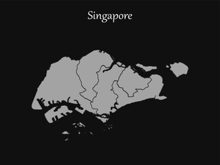 Singapore map vector illustration isolated design