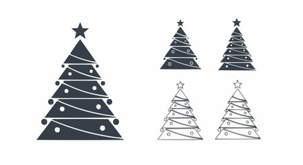 Obraz premium A Joyful Christmas Journey Santa Claus and His Reindeer Soaring Through the Night Sky in a Whimsical Silhouette Illustration for Festive Celebrations
