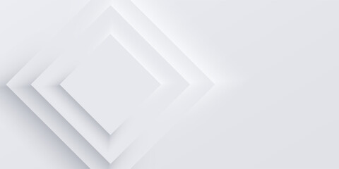 Top view podium, bright neumorphic design. Square shape with corners. Light, soft, clear, and simple vector illustration. Elegant abstract background with copy space.