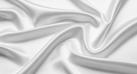 Obraz premium A smooth, flowing, and abstract background with elegant, swirling curves and waves of soft, white fabric or silk. The image creates a sense of fluidity, movement, and luxurious texture.