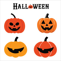 Halloween Icons Flat Style Vector Graphics