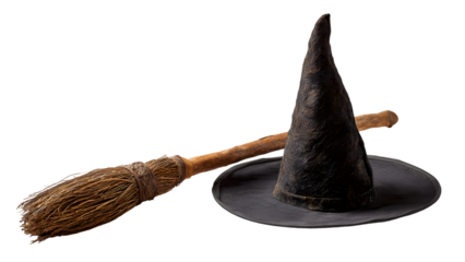 Witch’s Broom and Hat Set