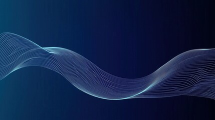 Abstract Waveform on a Dark Blue Background