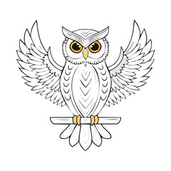Obraz premium owl batik on a white background