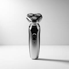 Electric Rotary Shaver on White Background