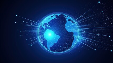Obraz premium Global Network and Data Connection