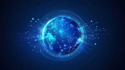 Obraz premium Global Network and Data Connection