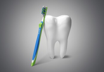3D illustrating dental big tooth, oral health.