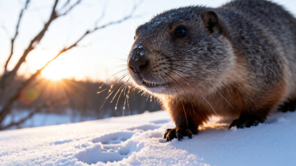 GroundhogInSnowyWinter