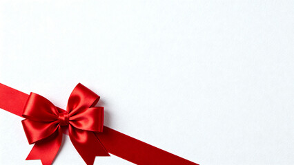 RedRibbonBowOnWhiteBackground