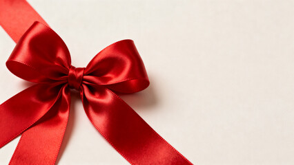 RedSilkBowOnLightBackground