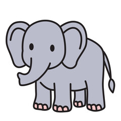 Fototapeta premium Cute Elephant Animal Illustration