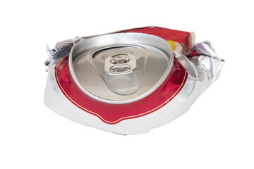 can beverage water drinks recycle garbage arrangement flat lay style 
