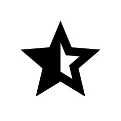 Half-Filled Star Rating Icon
