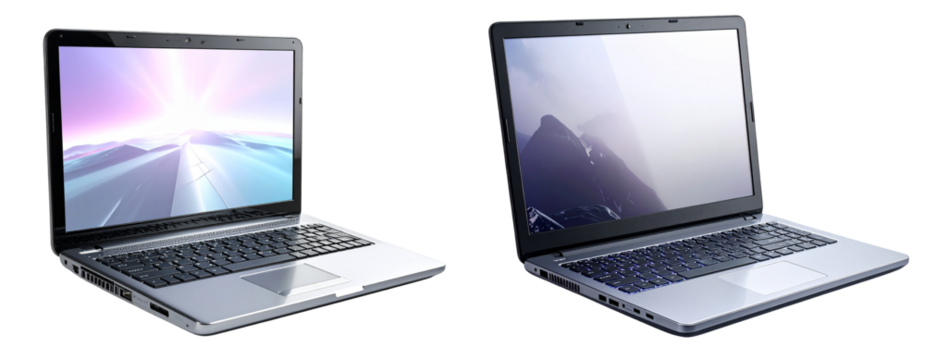  High-Performance Laptop with Glowing Keyboard, Modern Tech Design, Isolated on Transparent Background